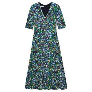 Hobbs London Coralie Dress NWT Size 8 | Multi Print | EcoVero | Slip‑On Style